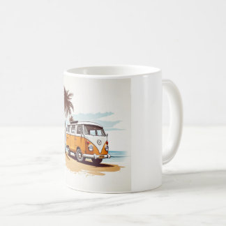 Beach Vibes Kombi Mug - Retro Surfing Serenity Koffiemok