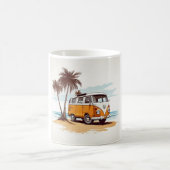  Beach Vibes Kombi Mug - Retro Surfing Serenity Koffiemok (Center)
