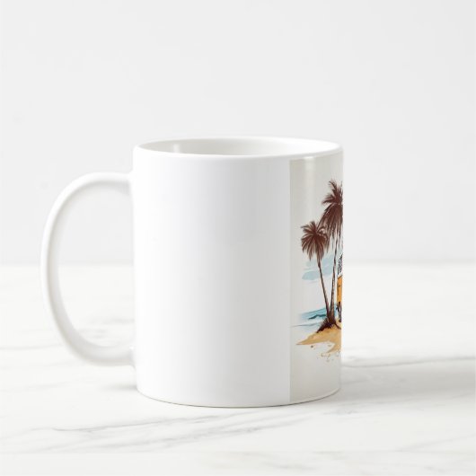  Beach Vibes Kombi Mug - Retro Surfing Serenity Koffiemok (Links)