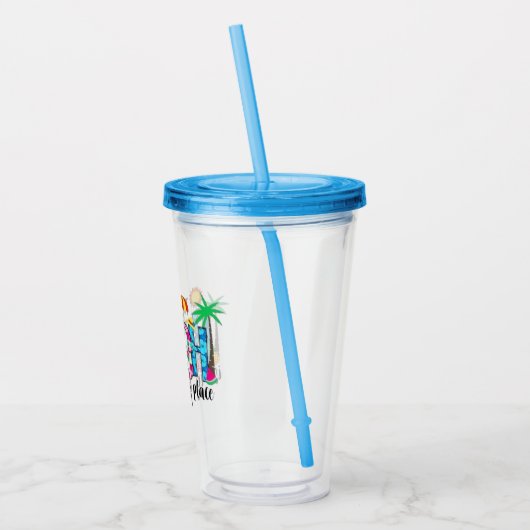 Beach Vibes mokken Acryl Drinkbeker (Links)