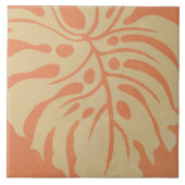 Beach Vibes Monstera art tegel Tegeltje (Voorkant)