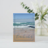 Beach Vibes Ocean Waves Briefkaart (Staand voorkant)