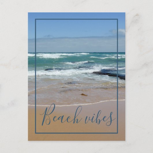 Beach Vibes Ocean Waves Briefkaart (Voorkant)