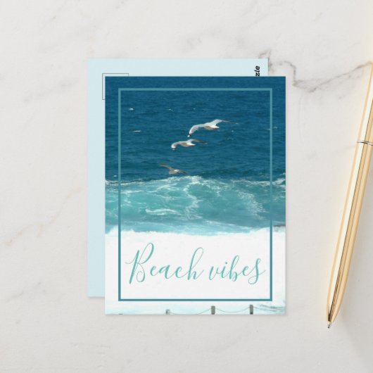 Beach Vibes Ocean Waves Briefkaart (Voorkant / Achterkant in situ)