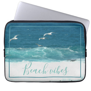 Beach Vibes Ocean Waves notebook hoesje Laptop Sleeve