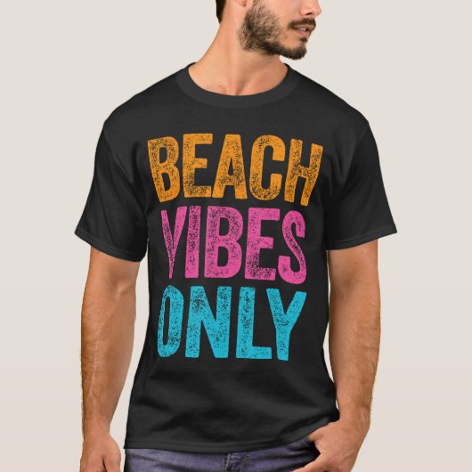 Beach Vibes Only Funny Vakantie Quote Shirt Meisje (Voorkant)