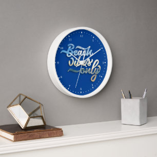 Beach Vibes Only Typografie Blauw