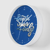 Beach Vibes Only Typografie Blauw (Hoek)
