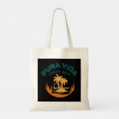 Beach Vibes Pura Vida Costa Rica Tote Bag (Achterkant)