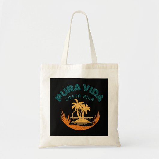 Beach Vibes Pura Vida Costa Rica Tote Bag (Voorkant)