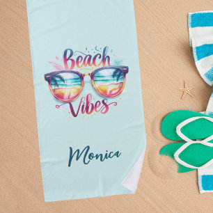 Beach vibes quote leuke naam strandlaken