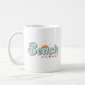 Beach Vibes Retro Summer Sun Kitchen Koffiemok (Links)