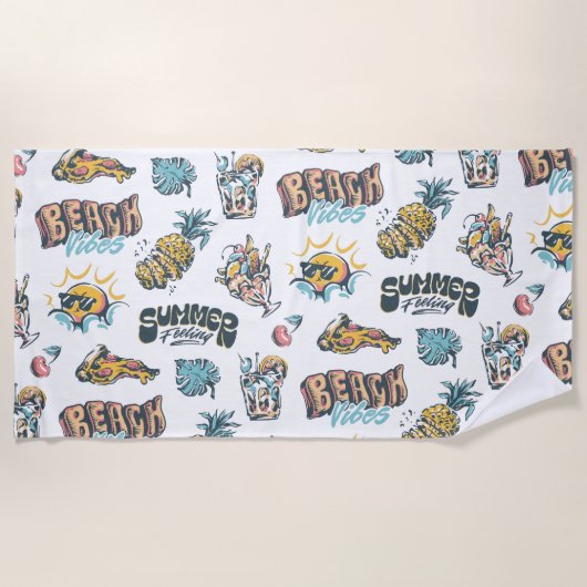 Beach Vibes Strandlaken (Voorkant)