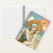 Beach Vibes Summer Glamour Girl in Zonnebril Notitieboek (Binnen)