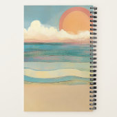 Beach Vibes Summer Glamour Girl in Zonnebril Notitieboek (Achterkant)