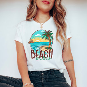 Beach Vibes Sunset - Tropische Palm Tree & Ocean T-shirt