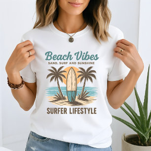 Beach Vibes Surf  T-shirt
