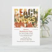 Beach Vibes uitnodiging (Staand voorkant)