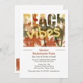 Beach Vibes uitnodiging (Voorkant / Achterkant)
