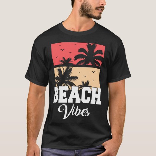 Beach Vibes Vacation Beach Summer T-shirt (Voorkant)