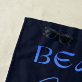 Beach Vibes Zee Schildpad Blauw Gepersonaliseerd Strandlaken (In situ)