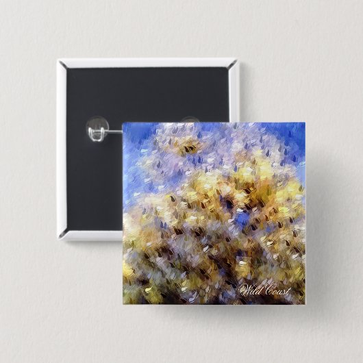 BEACH VIERKANTE BUTTON 5,1 CM (Voorkant /achterkant)