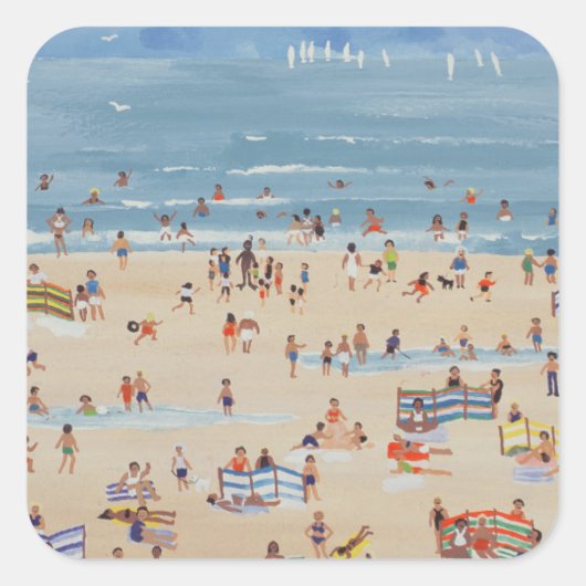 Beach Vierkante Sticker (Voorkant)