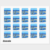 Beach Vierkante Sticker (Vel)
