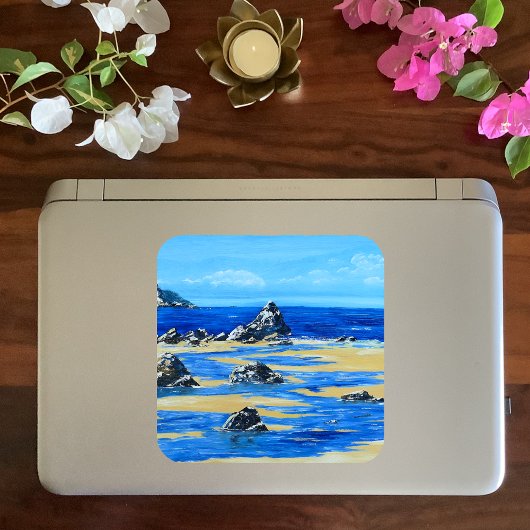 Beach Vierkante Sticker