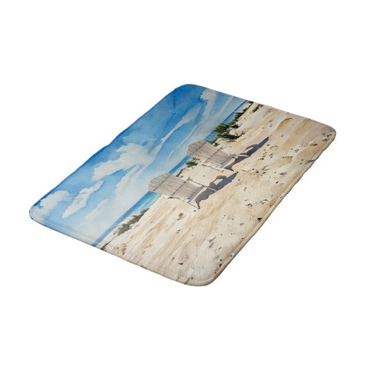 Beach Viewing Chairs Bath Mat (Gekanteld)