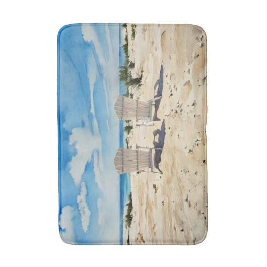 Beach Viewing Chairs Bath Mat (Voorkant Verticaal)