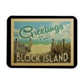 Beach Vintage Travel Magneet (Horizontaal)