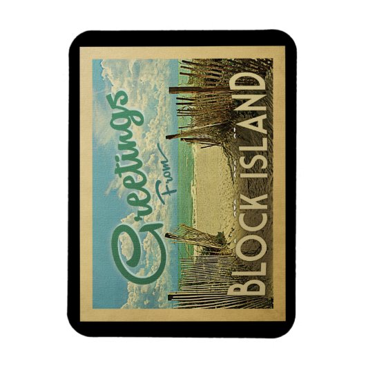 Beach Vintage Travel Magneet (Verticaal)