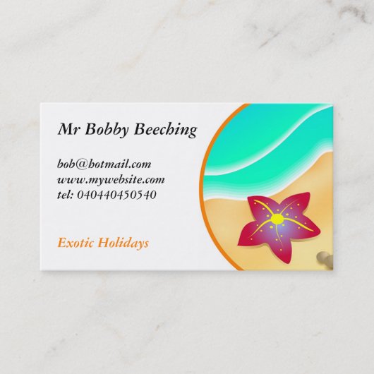 Beach Visitekaartje (Voorkant)