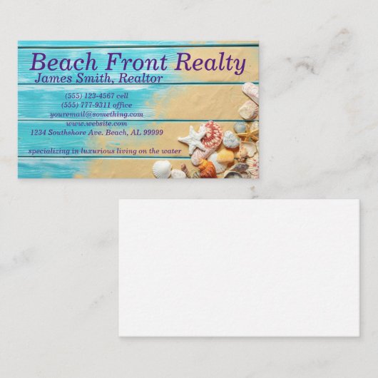 Beach Visitekaartje (Voorkant / Achterkant)