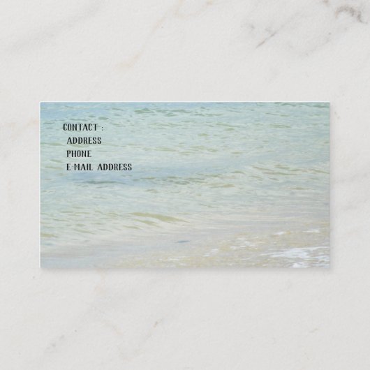 beach visitekaartje (Achterkant)