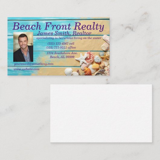 Beach Visitekaartje - Realtor (Voorkant / Achterkant)