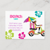 Beach Visitekaartje Scooter Girl Teenslippers (Achterkant)