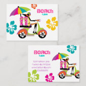 Beach Visitekaartje Scooter Girl Teenslippers (Voorkant / Achterkant)