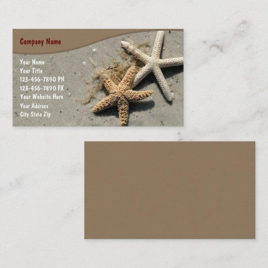 Beach Visitekaartjes (Voorkant / Achterkant)