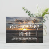 Beach Vist Pensioenpartij Kaart (Staand voorkant)