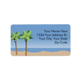 Beach Vista-Adresetiketten Etiket