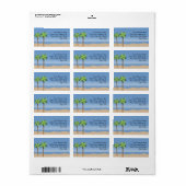 Beach Vista-Adresetiketten Etiket (Full Sheet)