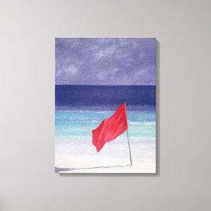 Beach vlag - Storm Warning 1985 Canvas Afdruk