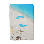 Beach-voetafdruk Badmat (Voorkant Verticaal)