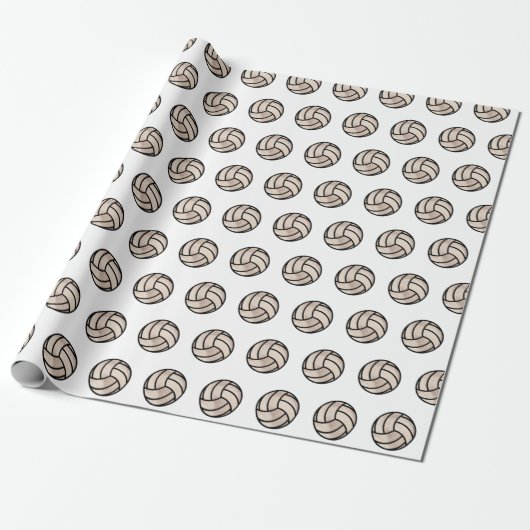 Beach Volley Ball Cadeaupapier (Uitgerold)