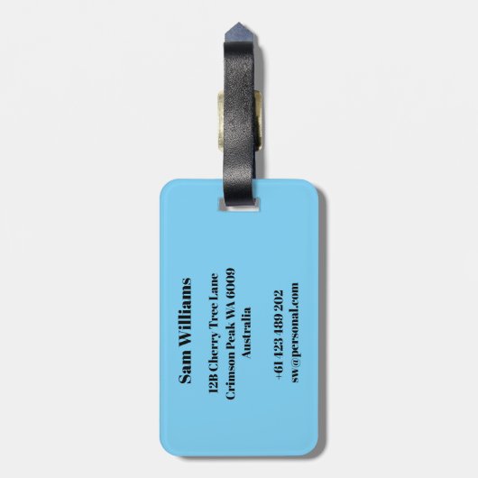 Beach Volleyball Bagagelabel (Achterkant verticaal)