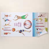 Beach Volleyball Beach Towel Strandlaken (Voorkant)