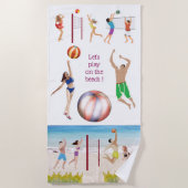 Beach Volleyball Beach Towel Strandlaken (Voorkant)
