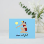 Beach Volleyball Briefkaart (Staand voorkant)